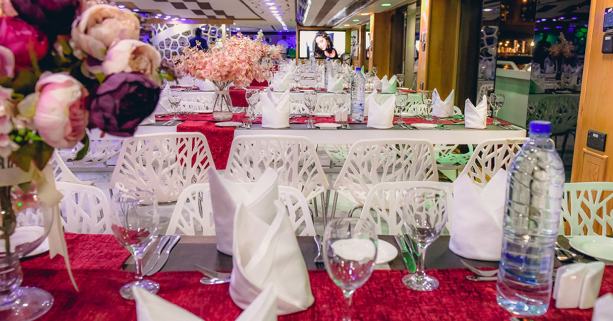 Lotus Mega Yacht Dinner Cruise in Marina Dubai